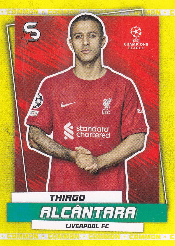 Thiago Alcantara/  FC Liverpool / Topps Super Stars 2022 / Common Yellow nicht nummeriert / Nr. 14