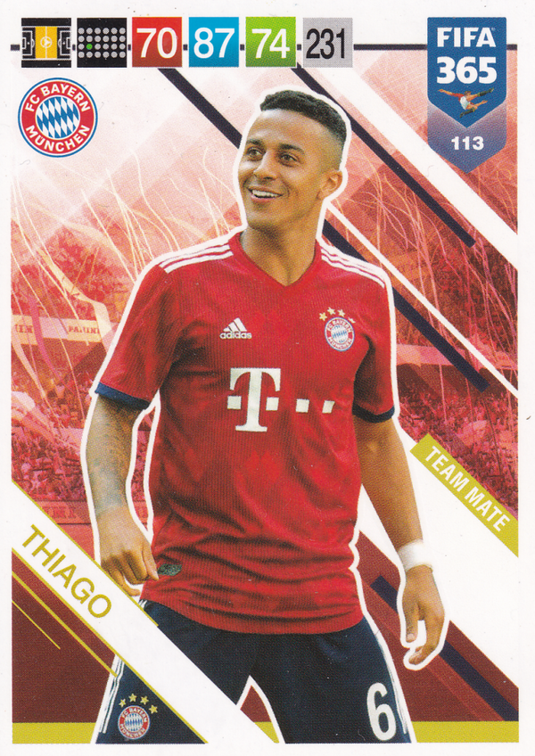 Thiago - FC Bayern München - Panini Fifa 365 - Jahr 2019 - Nr. 119