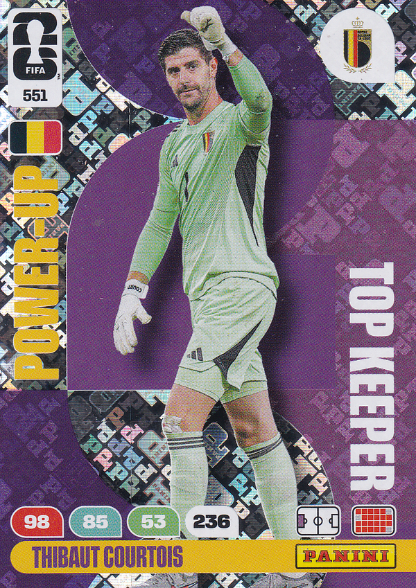 Thibaut Courtois - Belgien - Panini WM 2026 - Power-Up - Top Keeper - Nr. 551