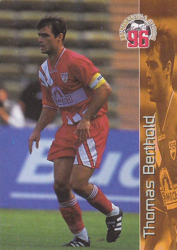 Thomas Berthold / VFB Stuttgart / Panini Bundesliga 1996 / Basis Karte / Nr. 67