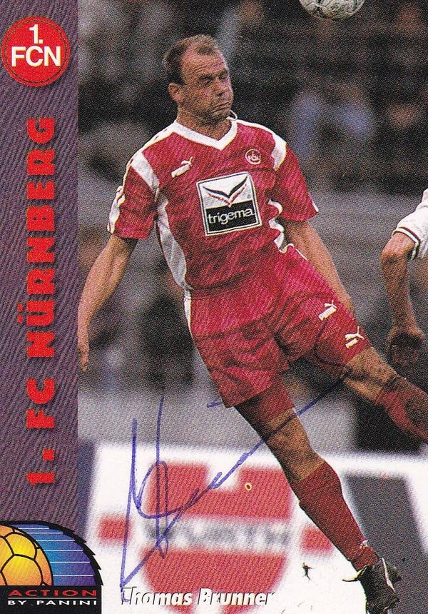 Thomas Brunner / 1.FC Nürnberg / Panini Bundesliga 1994 / Mit Autogramm / Nr. 170