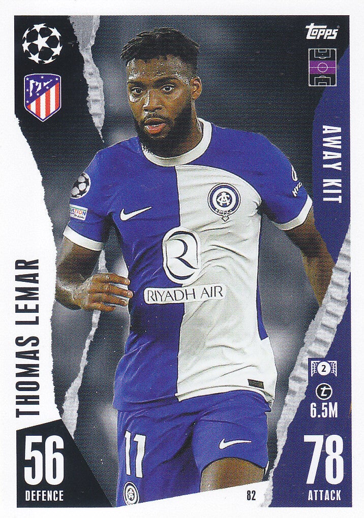 Thomas Lemar / Atletico Madrid / Topps Champions League 2023 / Away Kit / Nr. 82