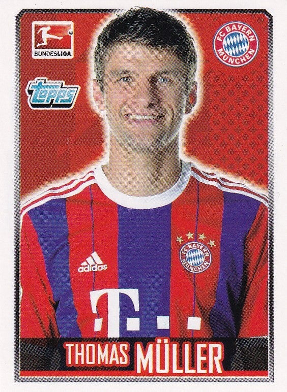 Thomas Müller - FC Bayern München - Topps Bundesliga 2014 - Basis Bild - Nr. 213