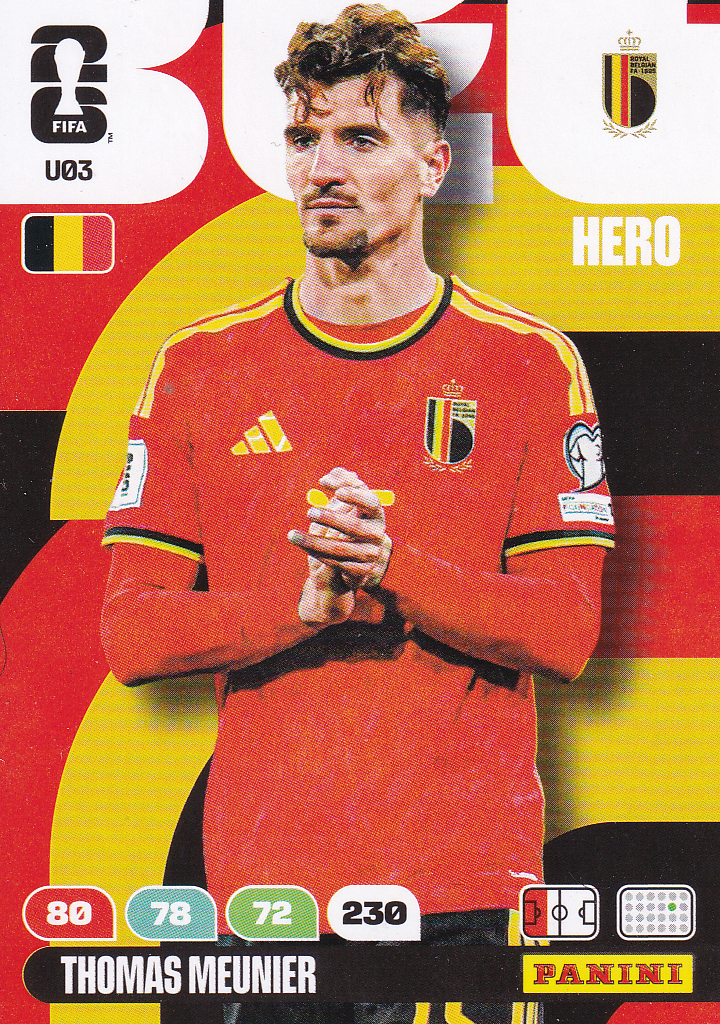 Thomas Meunier - Belgien - Panini WM 2026 - Hero - Update - Nr. U03
