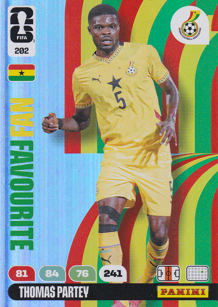 Thomas Partey - Ghana - Panini WM 2026 - Fan Favourite - Nr. 202