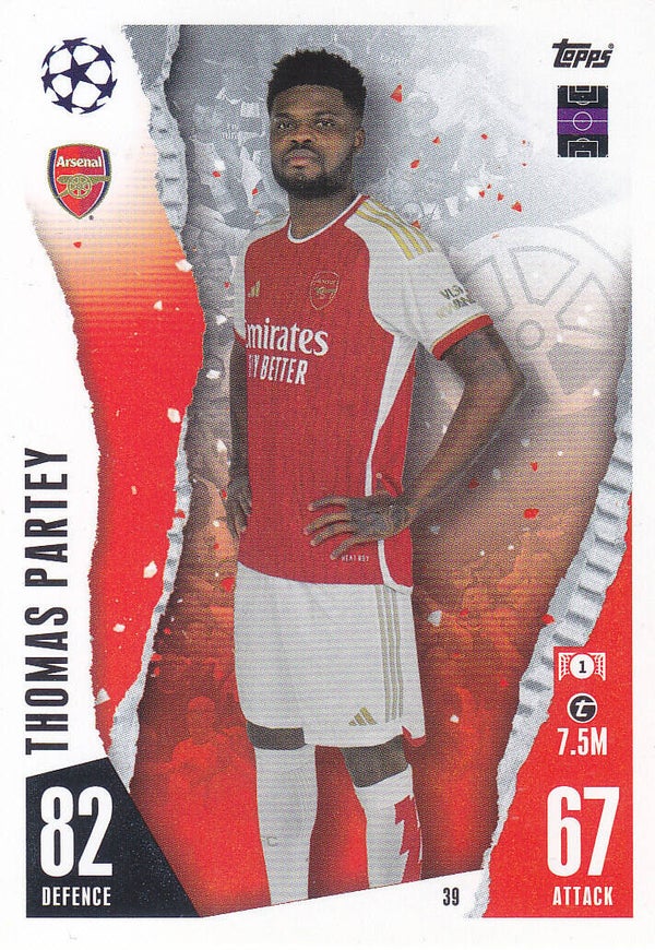 Thomas Partey / Arsenal London / Topps Champions League 2023 / Basis Karte / Nr. 39