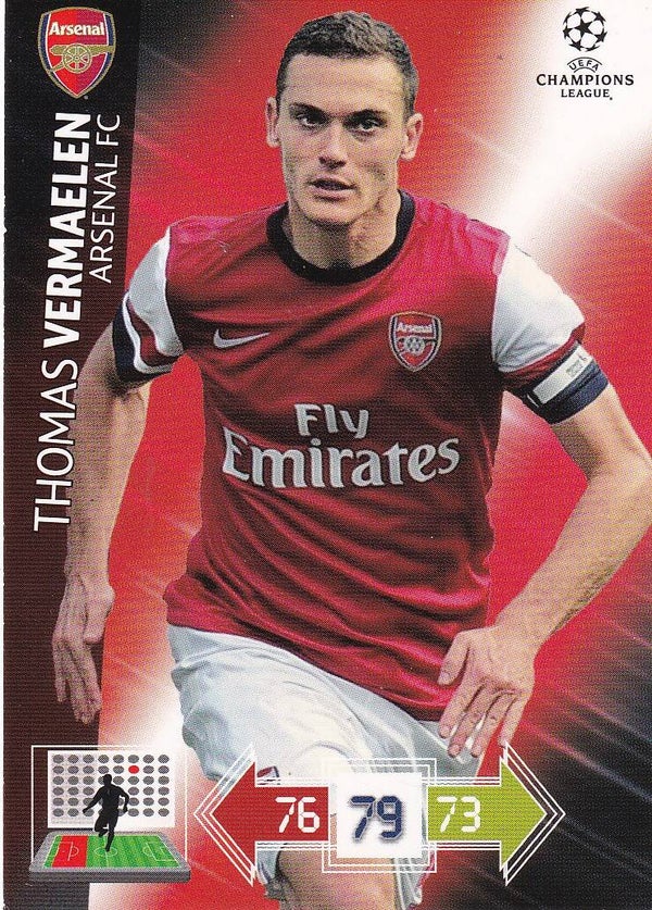 Thomas Vermaelen / Arsenal London / Panini Champions League 2012 / Basis Karte / Nr. 15
