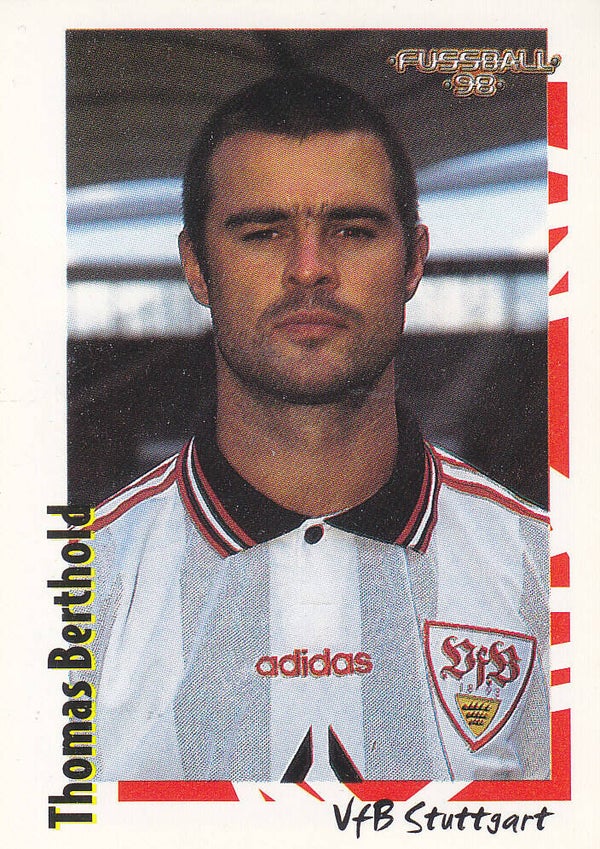 Thomas Berthold / VFB Stuttgart / Panini Bundesliga 1998 / Basis Bild / Nr. 94