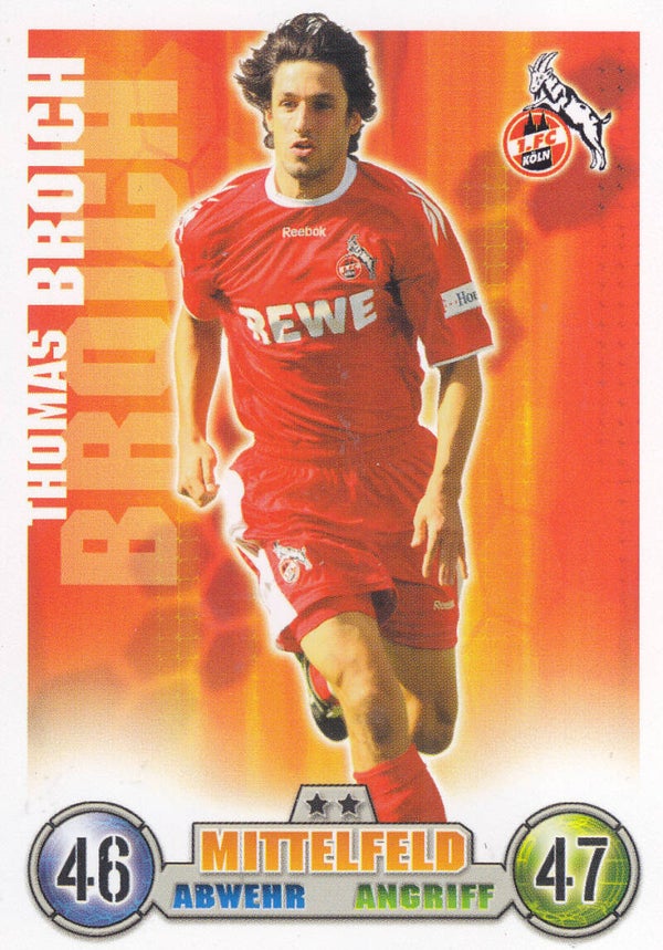Thomas Broich - 1.FC Köln - Topps Match Attax 2008 - Basis Karte - Nr. 211