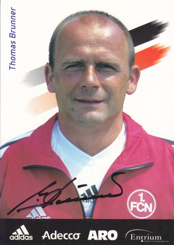 Thomas Brunner - 1.FC Nürnberg - Autogrammkarte 2001 -Co-Trainer