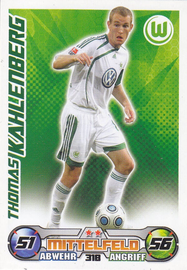 Thomas Kahlenberg / VFL Wolfsburg / Topps Match Attax 2009 / Basis Karte / Nr. 318