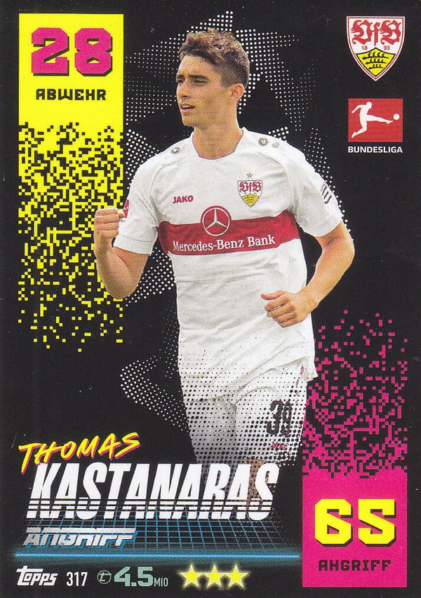 Thomas Kastanaras VFB Stuttgart Basis Karte Nr.317