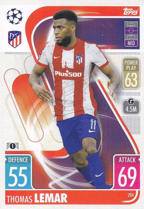 Thomas Lemar / Atletico Madrid / Topps Champions League 2021 / Basis Karte / Nr.204