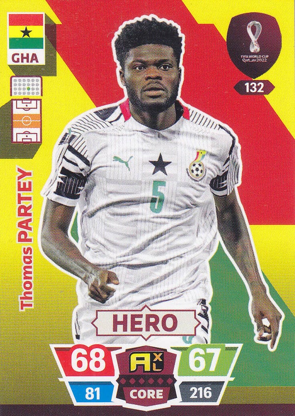 Thomas Partey / Ghana / Panini WM 2022 / Basis Karte / Nr.132