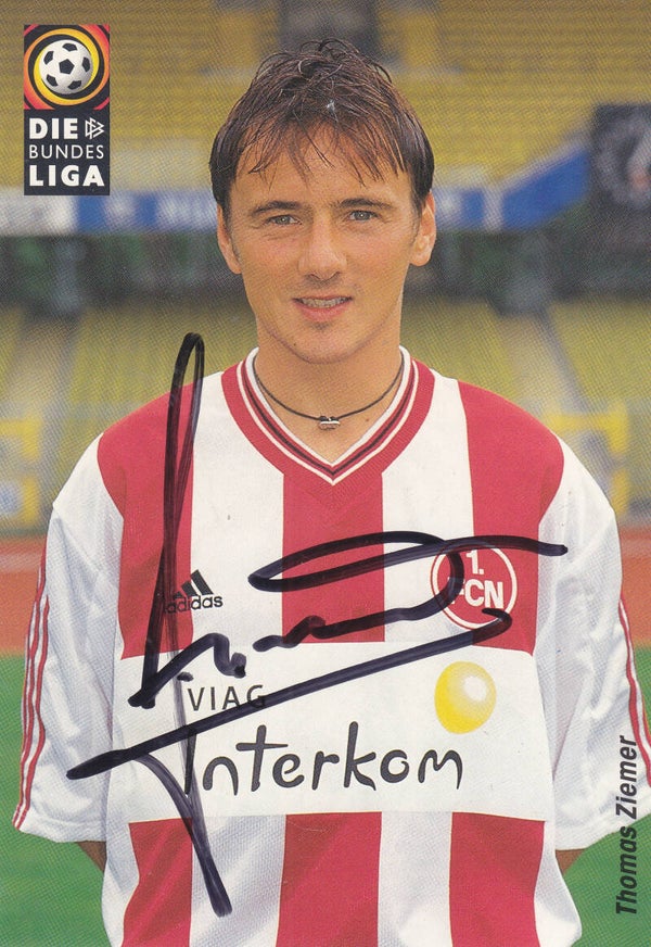 Thomas Ziemer - 1.FC Nürnberg - Autogrammkarte 1998