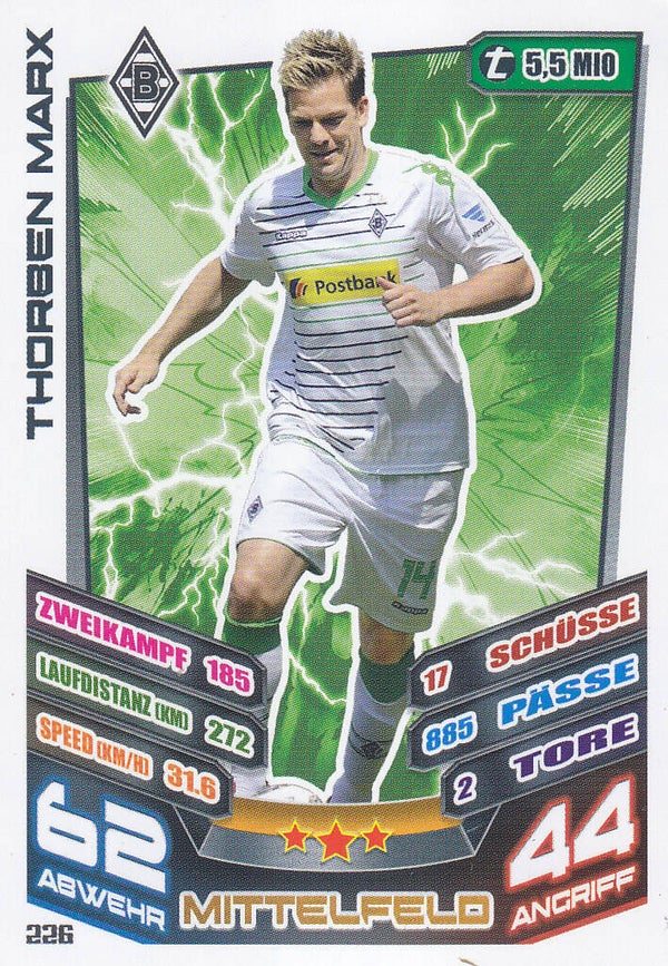 Thorben Marx / Borussia Mönchengladbach / Topps Match Attax 2013 / Basis Karte / Nr. 226