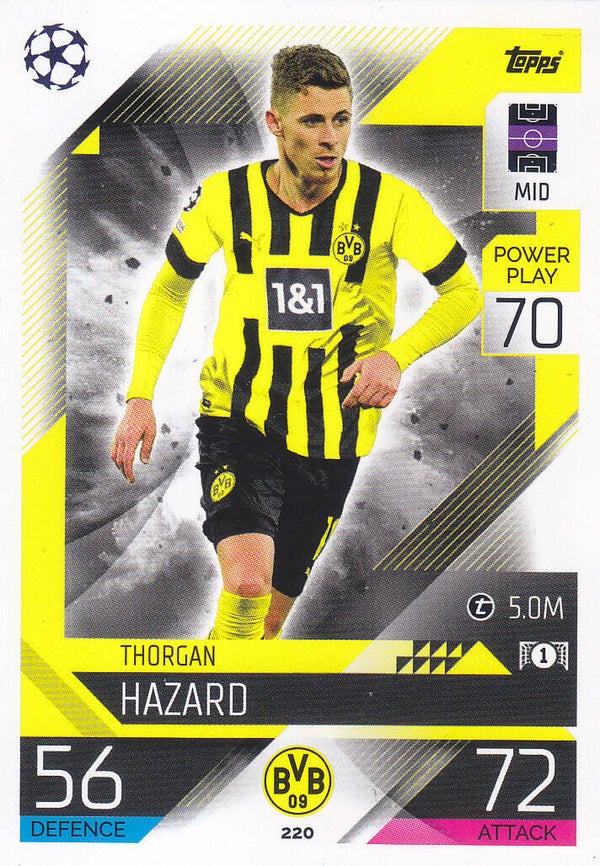 Thorgan Hazard - Borussia Dortmund - Topps Champions League 2022 - Basis Karte - Nr. 220