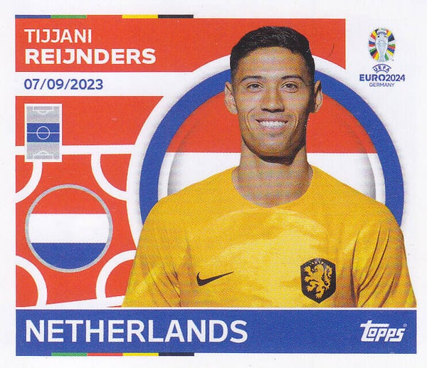 Tijjani Reijnders / Holland / Topps EM 2024 / Basis Bild / Nr. NED 13