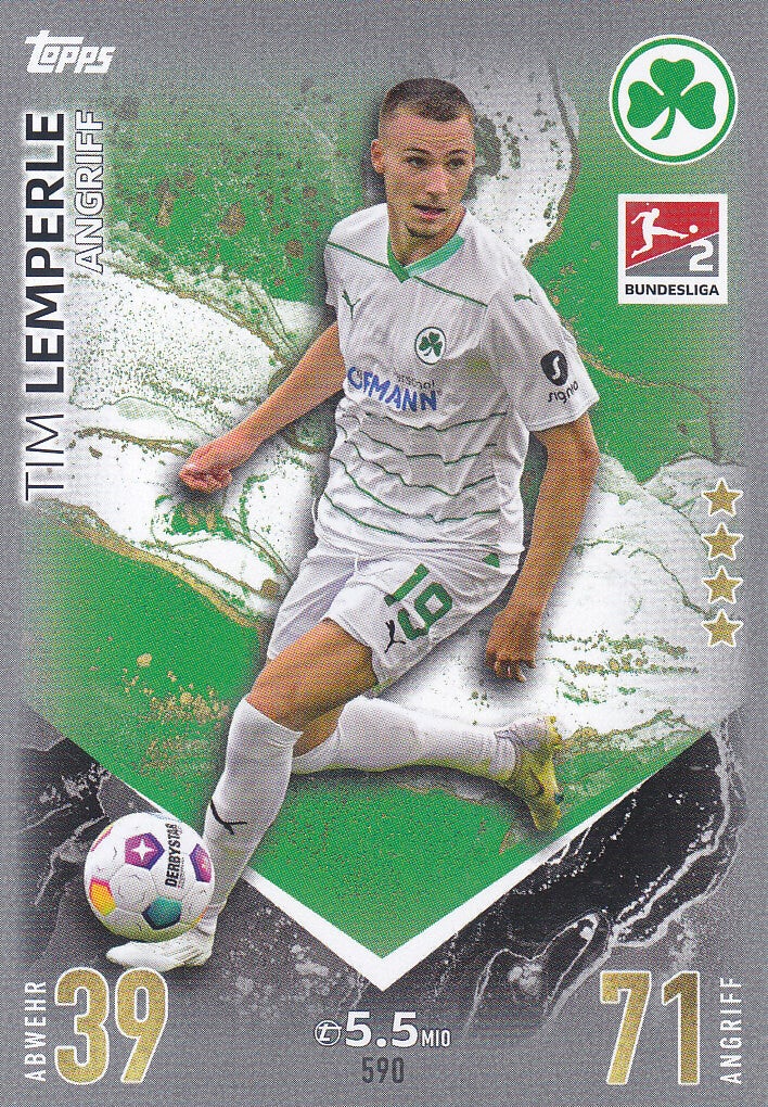 Tim Lemperle / SpVgg Greuther Fürth / Topps Match Attax Extra 2023 / Basis Karte / Nr. 590