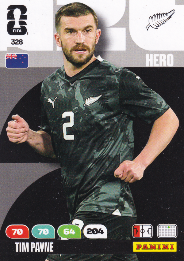 Tim Payne - Neuseeland - Panini WM 2026 - Hero - Nr. 328
