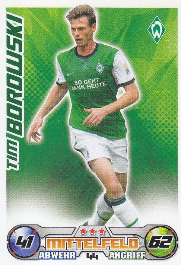 Tim Borowski / SV Werder Bremen / Topps Match Attax 2009 / Basis Karte / Nr.44