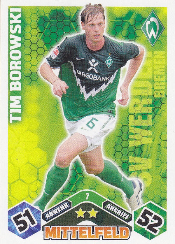 Tim Borowski / SV Werder Bremen /  Topps Match Attax 2010 / Basis Karte / Nr.7