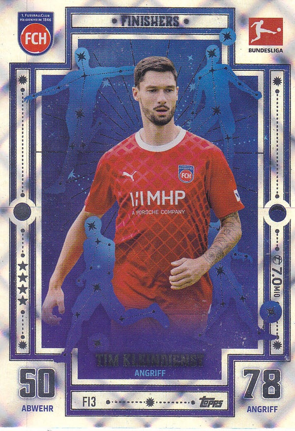 Tim Kleindienst / FC Heidenheim / Topps Match Attax 2023 / Finishers Nr. F13