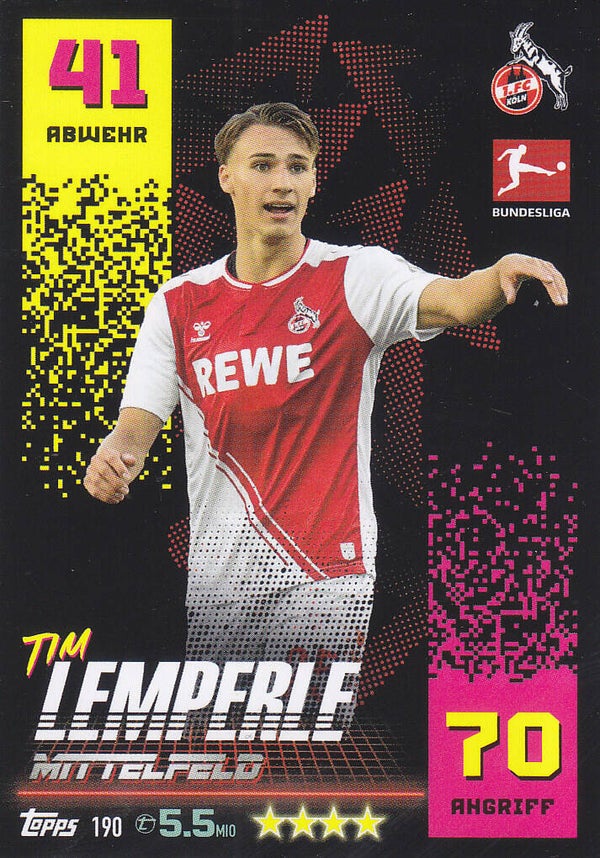 Tim Lemperle - 1.FC Köln - Topps Match Attax 2022 - Basis Karte - Nr. 190