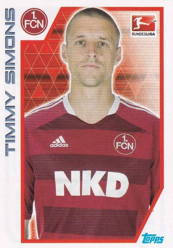 Timmy Simons / 1.FC Nürnberg / Topps Bundesliga 2012 / Basis Bild / Nr. 248