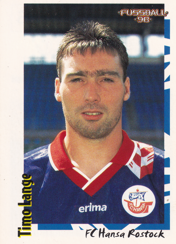 Timo Lange - FC Hansa Rostock - Panini Bundesliga 1998 - Basis Bild - Nr. 396
