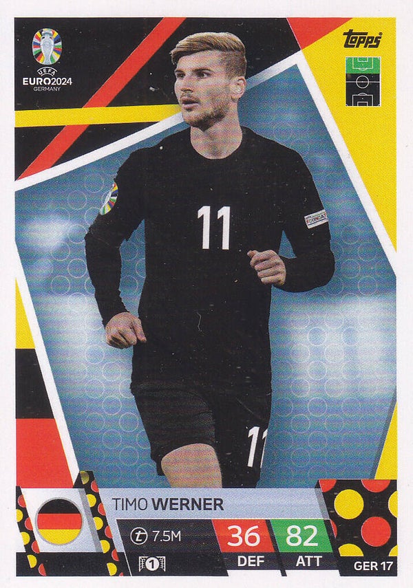Timo Werner / Deutschland / Topps EM 2024 / Basis Karte / Nr. GER 17
