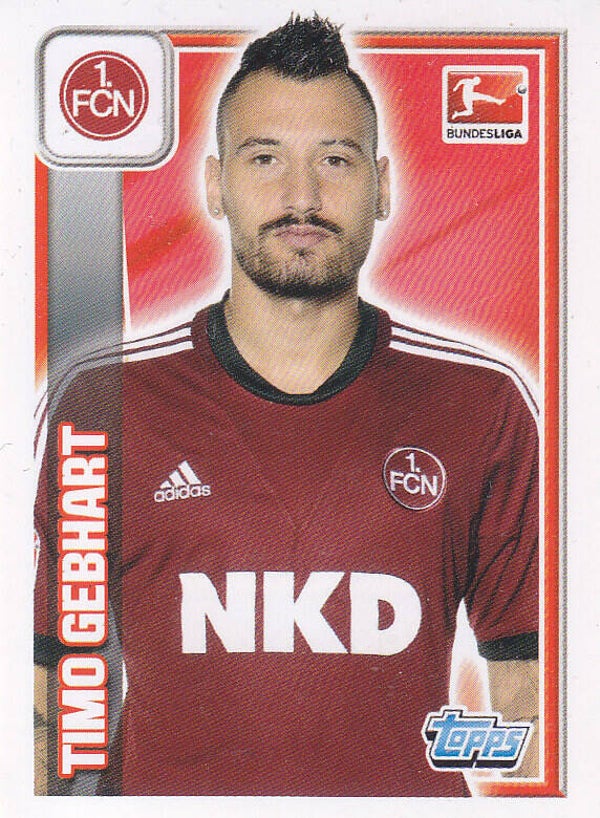 Timo Gebhart / 1.FC Nürnberg / Topps Bundesliga 2013 / Basis Bild / Nr. 223