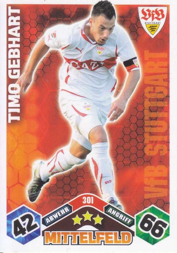 Timo Gebhart - VFB Stuttgart - Topps Match Attax 2010 - Basis Karte - Nr. 301