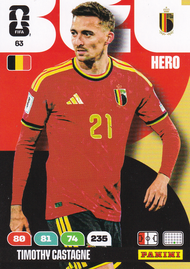 Timothy Castagne - Belgien - Panini WM 2026 - Hero - Nr. 63