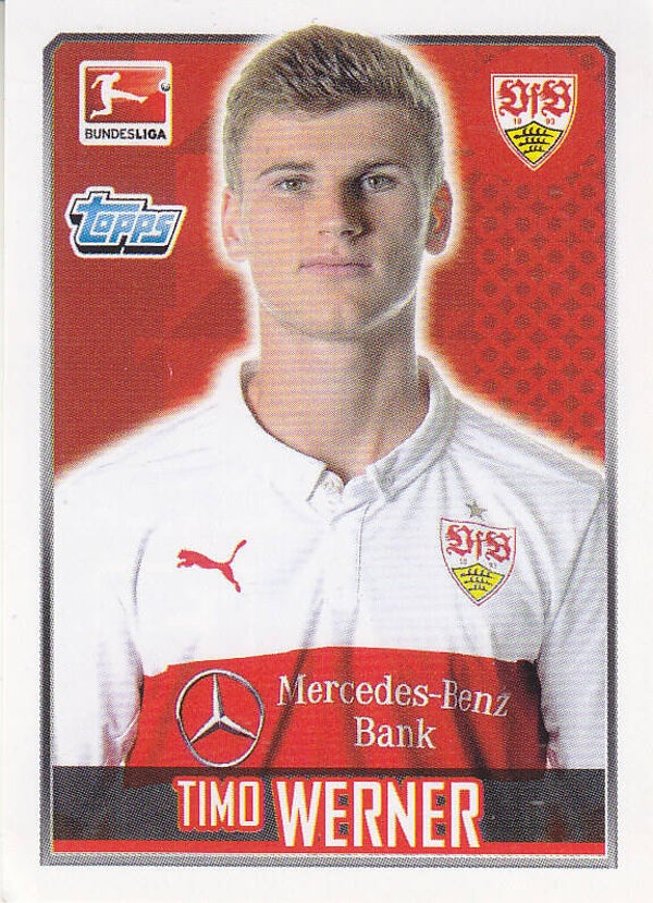 Timo Werner / VFB Stuttgart / Topps Bundesliga 2014 / Basis Bild / Nr.257