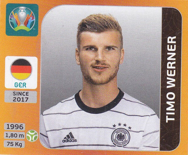 Timo Werner / Deutschland / Panini EM 2020 / Basis Bild / Nr. 624