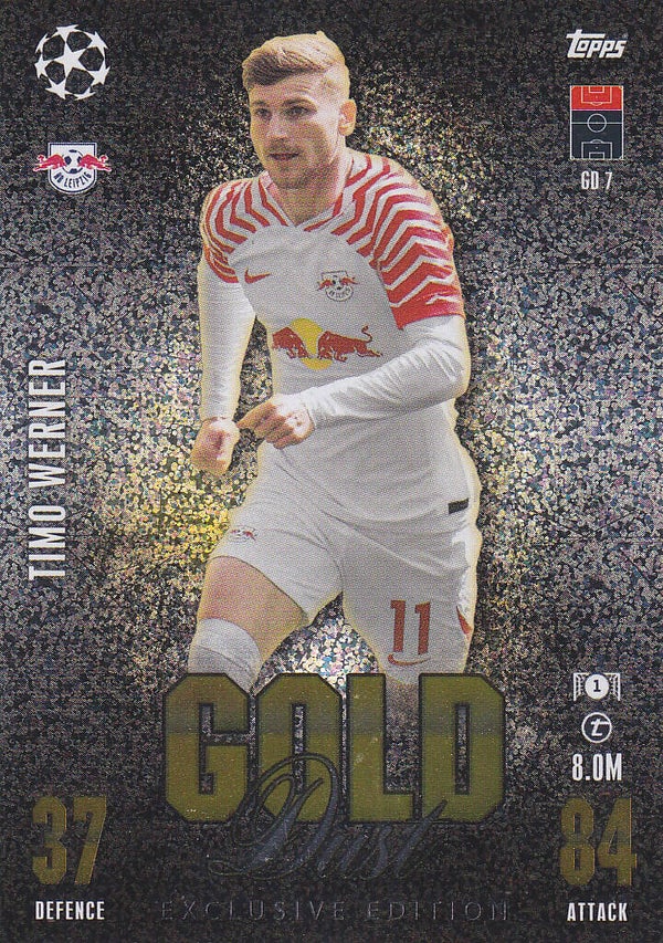 Timo Werner / RB Leipzig / Topps Champions League 2023 / Gold Dust Karte / Nr. GD7