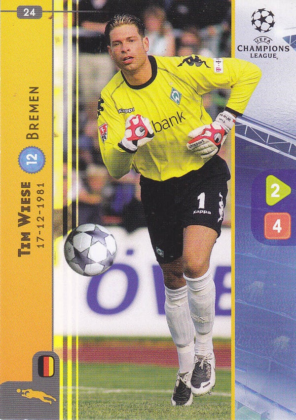 Tim Wiese / SV Werder Bremen / Panini Champions League 2008 / Basis Karte / Nr.24