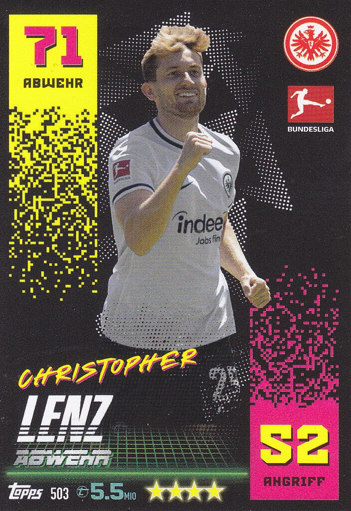 Christopher Lenz Eintracht Frankfurt Basis Karte Nr.503