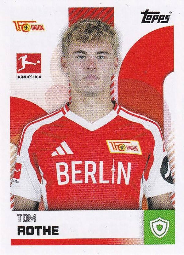 Tom Rothe / 1.FC Union Berlin / Topps Bundesliga 2024 / Basis Bild / Nr. 36