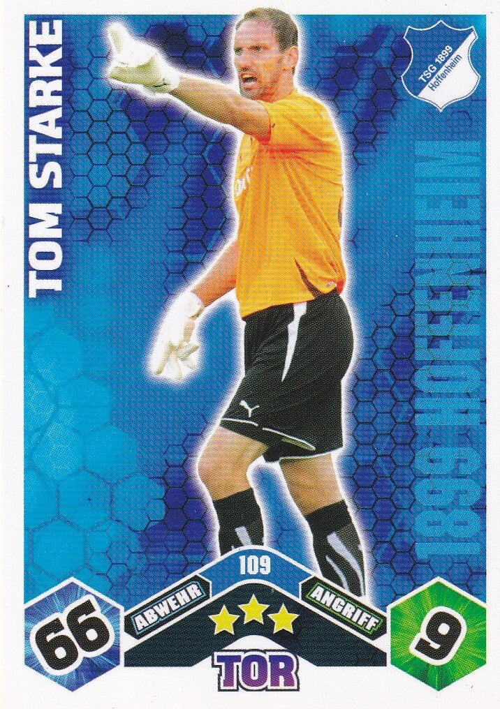 Tom Starke / TSG Hoffenheim / Topps Match Attax 2010 / Basis Karte / Nr. 109