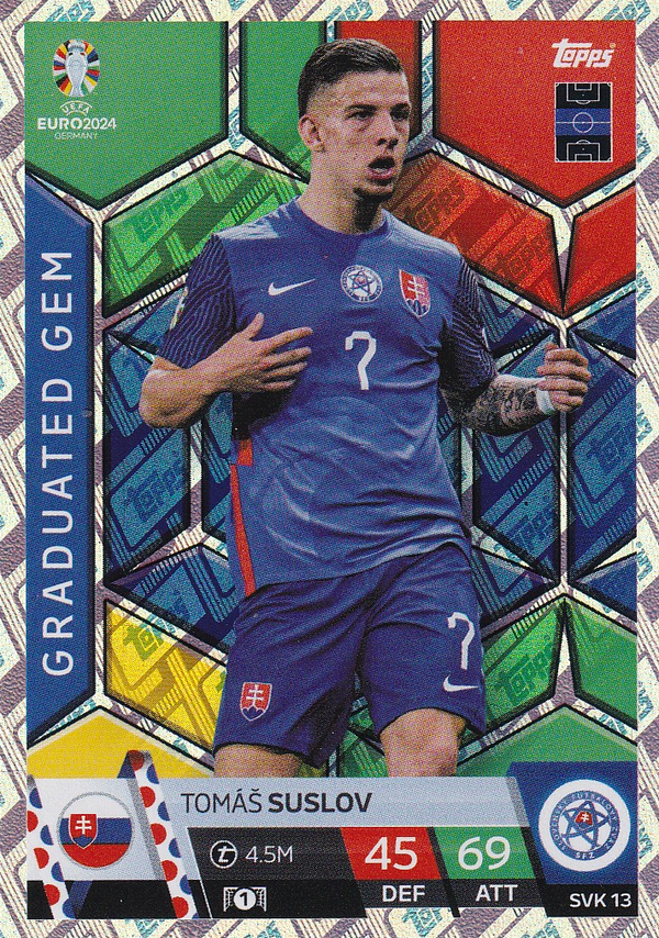 Tomas Suslov / Slowakei / Topps EM 2024 / Graduated Gem / Nr. SVK 13