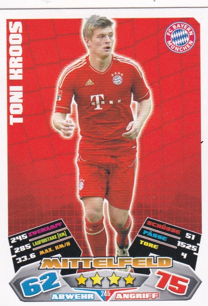 Toni Kroos / FC Bayern München / Topps Match Attax 2012 / Basis Karte / Nr. 245