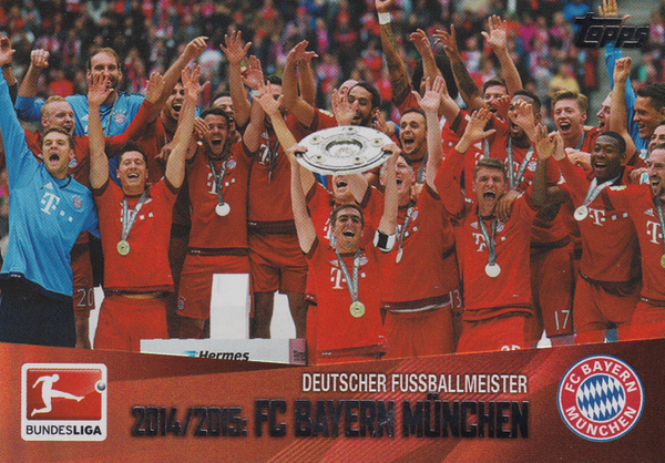 Deutscher Fussballmeister 2014/2015 - FC Bayern München - Topps Chrome 2015 - Nr.237