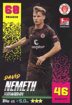 David Nemeth / FC St. Pauli / Topps Bundesliga 2022 / Basis Karte / Nr. 635