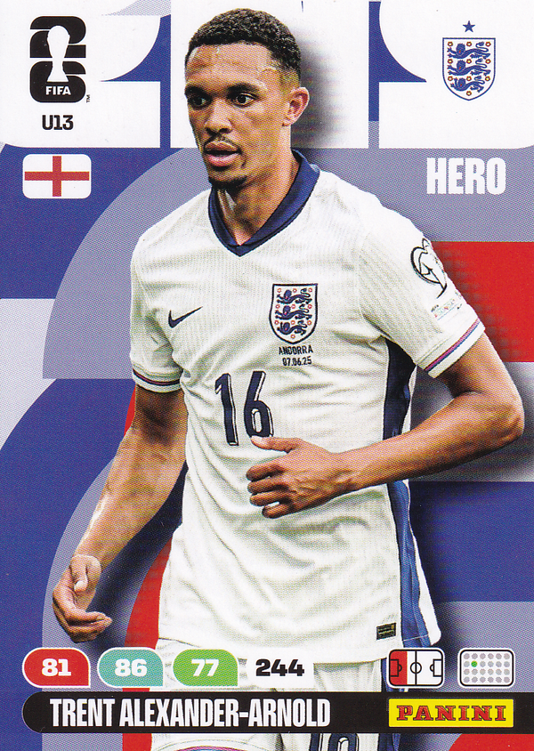 Trent Alexander-Arnold - England - Panini WM 2026 - Hero - Update - Nr.U13