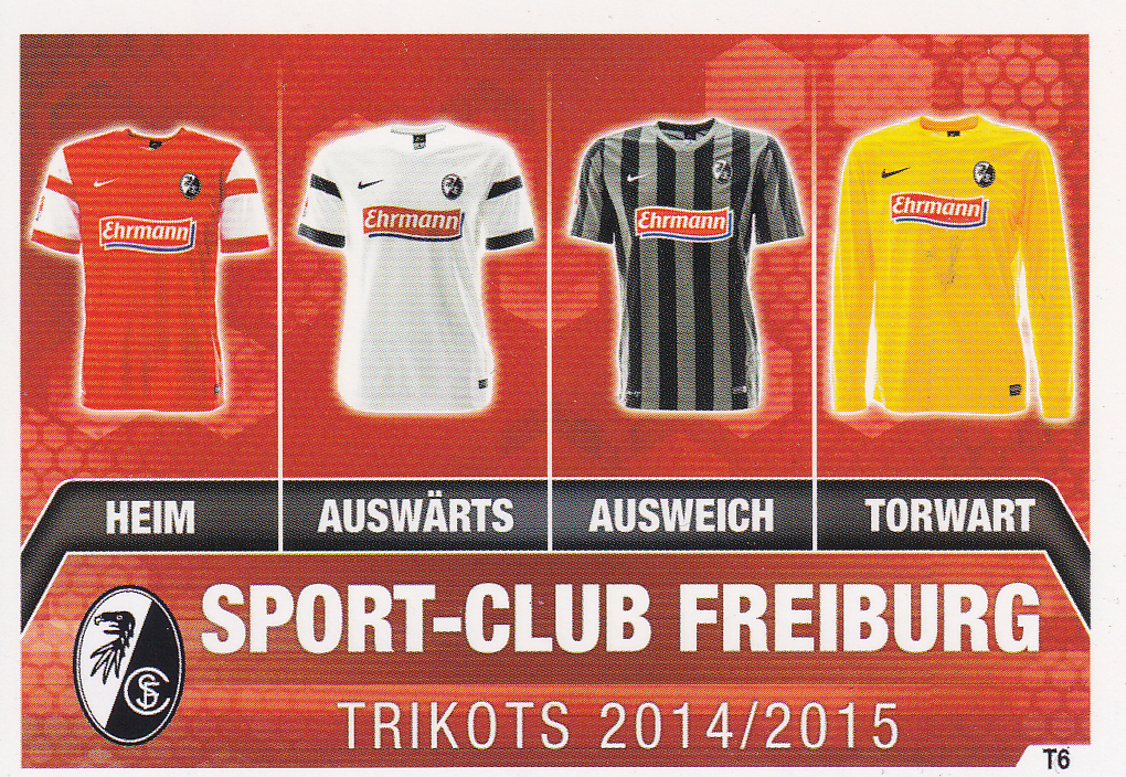 SC Freiburg - Topps Match Attax 2014 - Trikotkarte - Nr. T6
