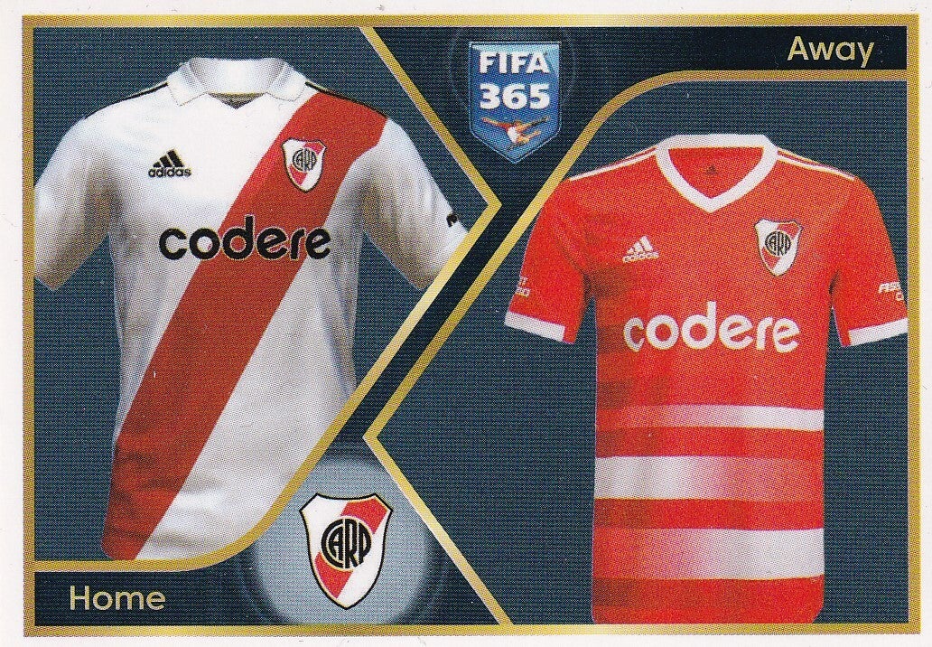 Trikots Home & Away / River Plate / Panini Fifa 365 Sammelbild 2023 / Trikot Bild / Nr. 5