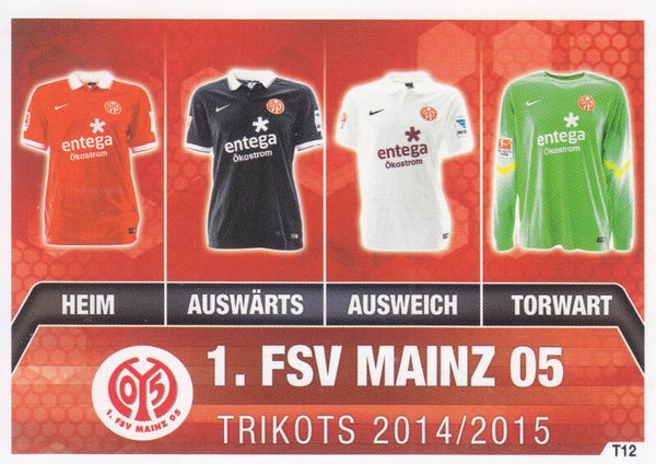 1.FSV Mainz 05 - Topps Match Attax 2014 - Trikots Karte - Nr. T12