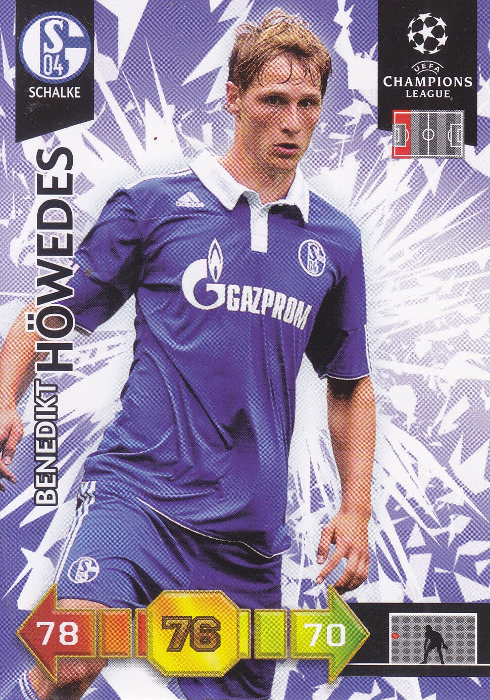 Benedikt Höwedes - FC Schalke 04 - Panini Champions League 2010 - Basis Karte - Nr. 285